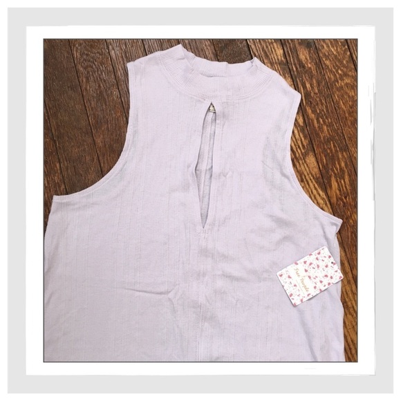 Free People 'Faye' Ribbed Keyhole Tank - Picture 3 of 5